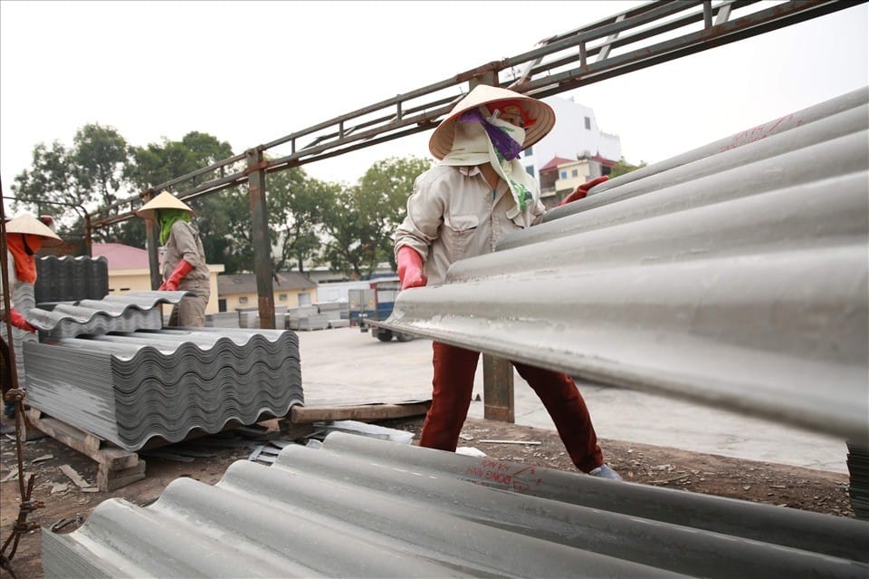 tấm sóng amiang xi măng